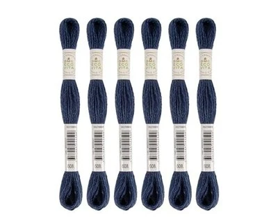 DMC Embroidery Thread Eco Vita Wool Thread 16m Length 6 Skeins #608 Navy Blue - Image 1 of 3