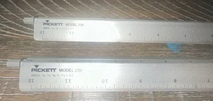 Pickett Rapid Rulers Model #238 239 Standard Unit Architectural Metal Drafting - Picture 1 of 10