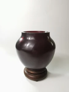19th century Qing dynasty Chinese ruby/Red glass Jar carved mark Qianlong - Picture 1 of 11