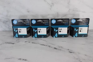 4 Pack Genuine HP 64 Black Ink Cartridges Exp. 4/2027 - Picture 1 of 3