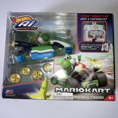 Hot Wheels AI Mario Kart Yoshi Smart Car Body & Cartridge (Box Damage) - Image 1 of 4