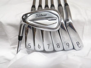 Used LH Titleist T350 Iron Set 5-PW+48 TT AMT Red R300 Regular Flex Steel Shafts - Picture 1 of 9