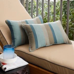 Sunbrella Gateway Mist Corded Indoor/ Outdoor Pillows (Set - Picture 1 of 30
