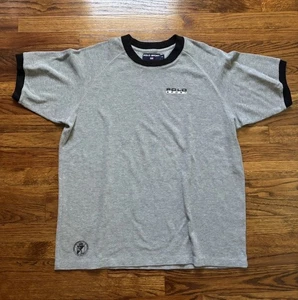 Camiseta térmica vintage polo deportiva Ralph Lauren club de fútbol gris timbre XL - Imagen 1 de 10