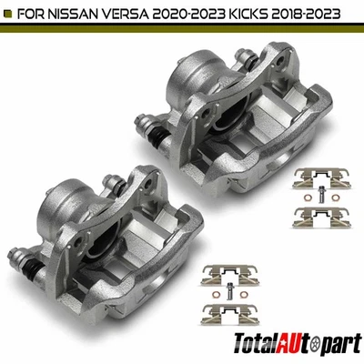 Pinza de freno delantera 2 piezas con soporte para Nissan Versa 2020-2023 Kicks 2018-2023 Foto 1 de 4