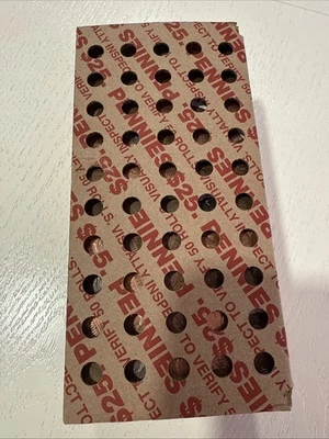 Unsearched, Unopened, Sealed Box Of Pennies $25 Face Value, Discontinued - Image 1 of 4
