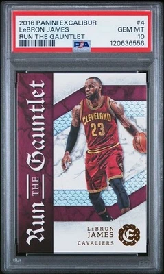 LeBron James 2016 Panini Excalibur Run the Gauntlet PSA 10 #4 Cavaliers Foto 1 de 2