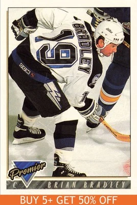 1993-94 Topps Premier #117 Brian Bradley Tampa Bay Lightning Hockey - Image 1 of 2
