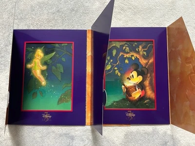 Litografías Disney 75 años TINKERBELL y MICKEY retroiluminadas 8" x 10" Foto 1 de 4