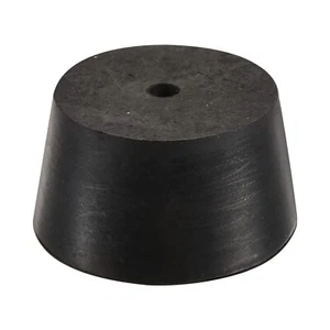 Rubber Tapered Plug 37-45mm Black Stopper with Hole for Lab Home Use - Picture 1 of 5