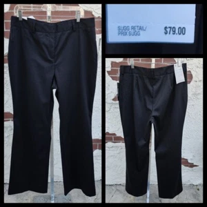 $79 women 16 Macy's JONES NEW YORK black office career cotton pants MODERN FIT - Picture 1 of 17
