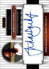 2008 Razor Signature Series #167 Jordan Danks Auto /1499 - NM-MT