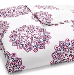 NWT John Robshaw Bita Euro Sham 26 x 26” Cotton BEU-BTA-26 Pink Navy Blue - Picture 1 of 5