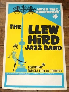 THE LLEW HIRD JAZZ BAND FEATURING PAMELA HIRD ORIGINAL CONCERT POSTER CIR 1963 - Picture 1 of 2