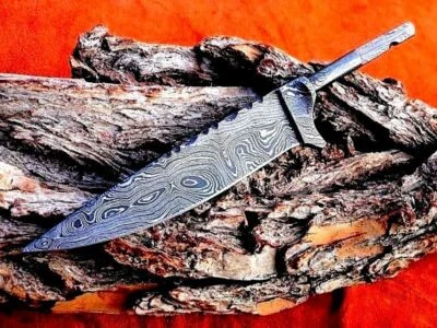  Damast Messer,Klingen Gürtel Messer, handgeschmiedet mit Leder Scheide 4178 - Bild 1 von 4