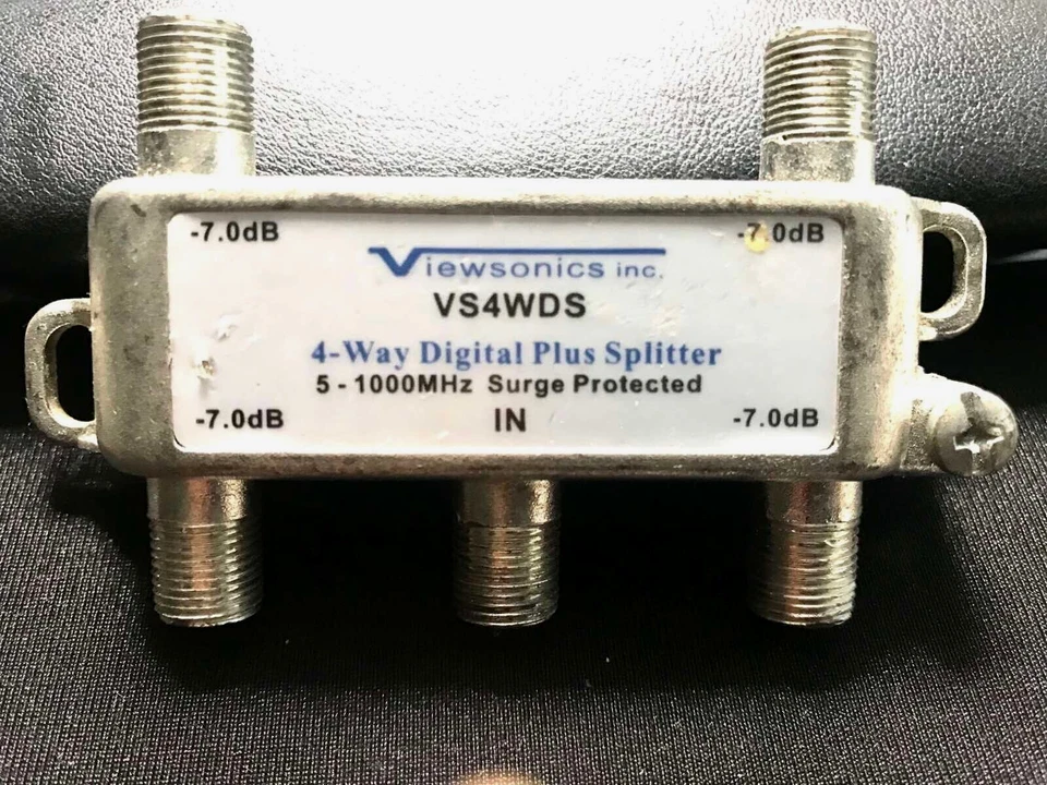 Viewsonics Digital Plus WSAWDS 4-Way  Splitter Combiner Coupler 5MHz-1GHz 7dB - Image 1 of 1