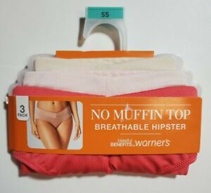 Blissful Benefits Warner's No Muffin Top Breathable Hipster 3 PACK CHOOSE! NEW 
