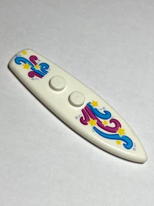 LEGO White Utensil Surfboard Dark Pink Magenta Dark Azure 90397pb005 Set 10677 - Picture 1 of 1