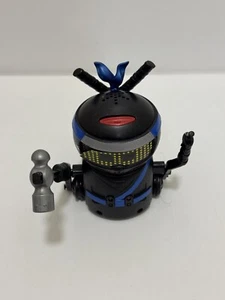 Spinmaster Battling Black Robot Ninja Bot 4 Inches Tall Works Great Preowned Con - Picture 1 of 8