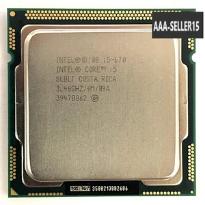 Intel Core i5-670 3.47GHz 2-Core LGA1156 4MB Desktop CPU Processor SLBLT SLBTL - Picture 1 of 1