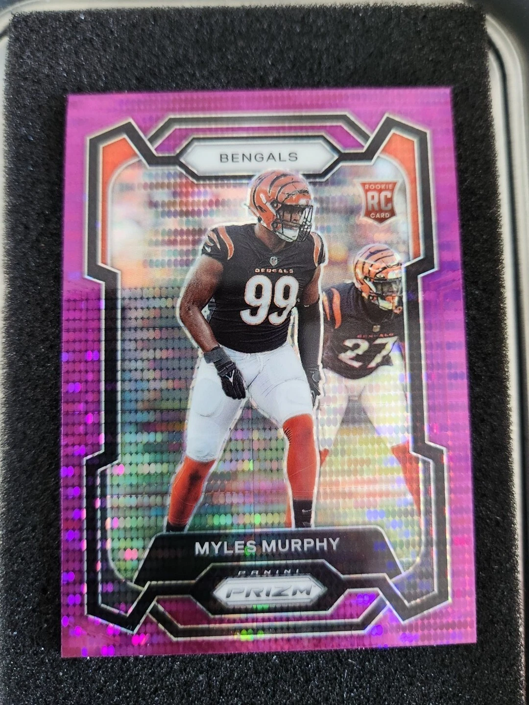 🐯MYLES MURPHY 2023 PANINI PRIZM #320 PURPLE PULSAR ROOKIE RC BENGALS🐯