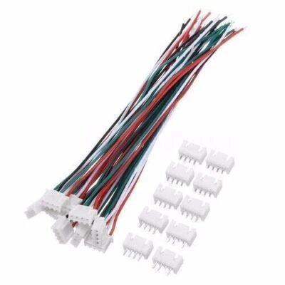 10tlg/Sets Mini Micro JST XH2.54mm 24AWG 4-Pin Anschlussstecker mit Drähte 150MM - Bild 1 von 4