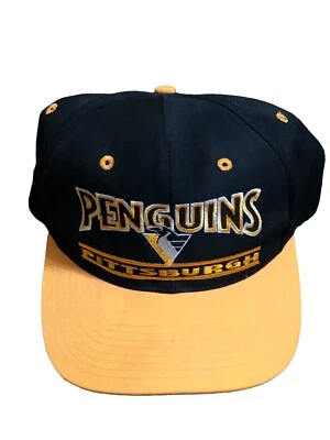 De colección Años 90 The Game Pittsburgh Penguins Snapback Gorra Sombrero Sarga OSFA Foto 1 de 4