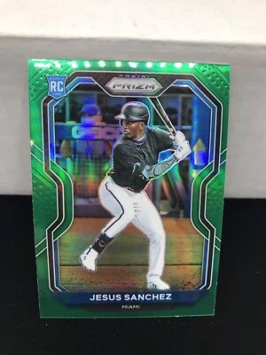 Jesus Sanchez Green Prizm RC Tier II 2021 MLB Prizm Baseball #148 Miami Marlins - Image 1 of 3