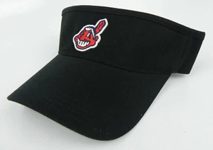 SOMBRERO GORRA VISERA CLEVELAND INDIOS NEGRO DE COLECCIÓN ANNCO ¡NUEVO CON ETIQUETAS! ¡LOGOTIPO DE JEFE WAHOO RARO! - Imagen 1 de 5