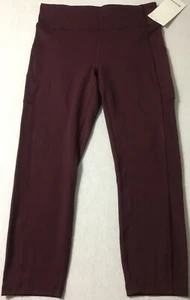 Lululemon Women's Invigorate HR Crop 23” Everlux LW6BDVS CSSI Maroon Size 6 - Picture 1 of 2