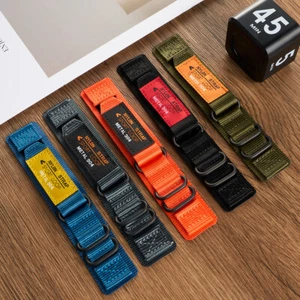 Correa de reloj inteligente estilo militar de nailon de 20/22 mm correa deportiva de reemplazo pulsera - Imagen 1 de 18