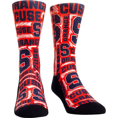 Women's Rock Em Socks Syracuse Orange Logo Sketch Crew Socks Cover