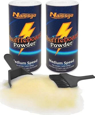 NAISSGO Shuffleboard Sand Wax Shuffleboard Powder Set With Small Brush And Pan