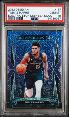 2023-24 Panini Obsidian - Tobias Harris #137 Grabado Eléctrico Deep Sea Mojo 5/5 Foto 1 de 3