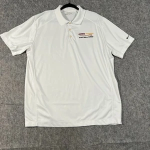 Nike Herren Golf Poloshirt Gr. XL Dri-Fit weiß Jimbo Fisher Fußball Camp - Bild 1 von 7