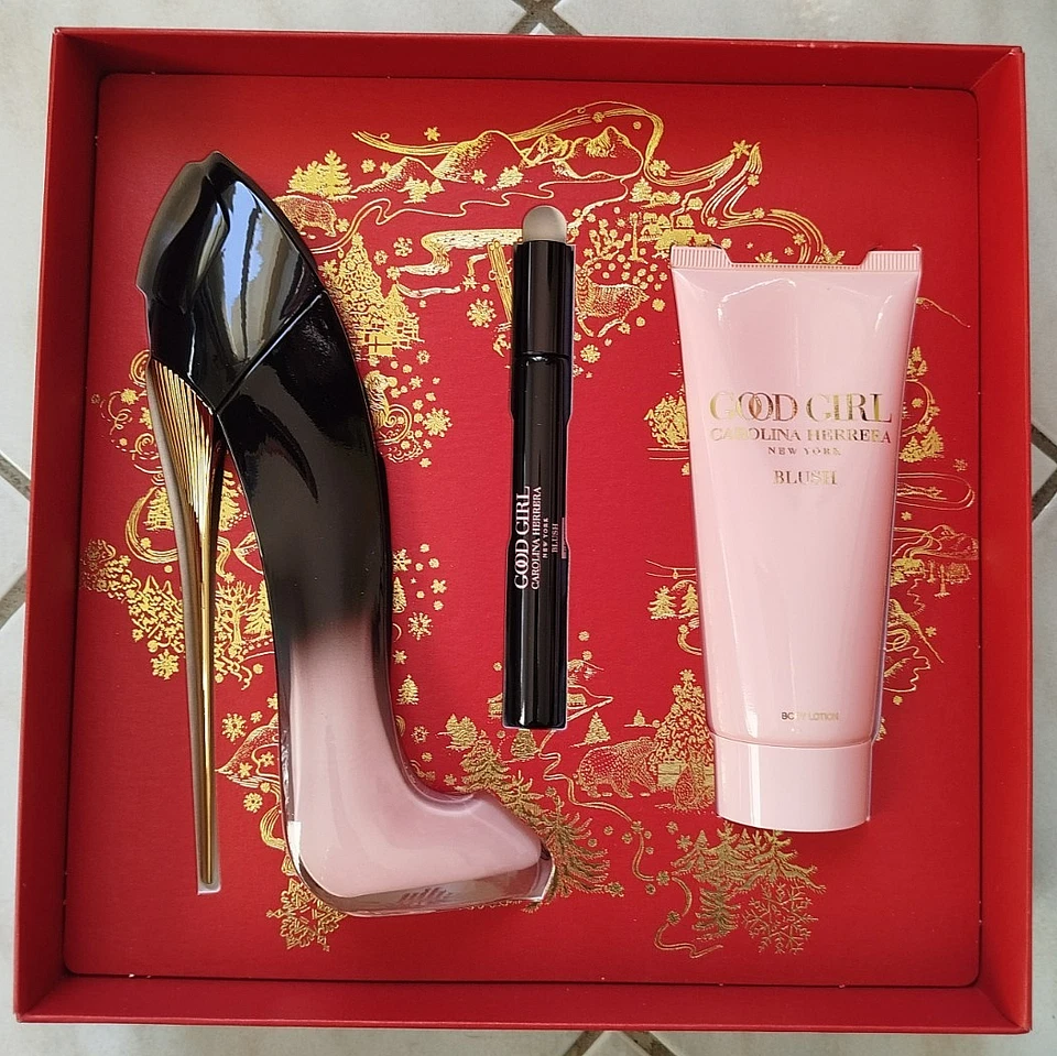Coffret CAROLINA HERRERA " GOOD GIRL BLUSH ELIXIR " EDP 80ml + Body Lotion 100ML - Photo 1/3
