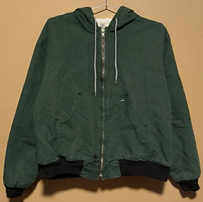 Chaqueta de Trabajo Vintage Pelirroja Cremallera Completa Forrada de Vellón Verde - Para Hombre Talla Grande Foto 1 de 4