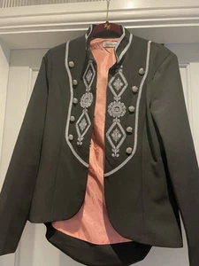 Ladies Black Military Style Jacket - Picture 1 of 7