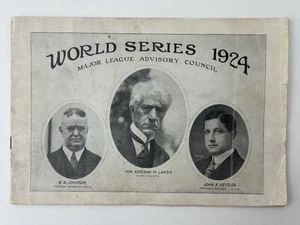 1924 World Series Program New York Giants vs Washington Senators Walter Johnson - Picture 1 of 21