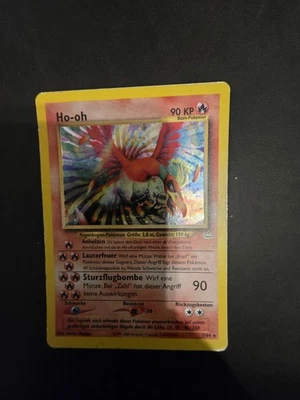 2001 Pokemon Neo Revelation Ho-Oh DOUBLE HOLO ERROR (GERMAN) 🔥 - Image 1 of 4