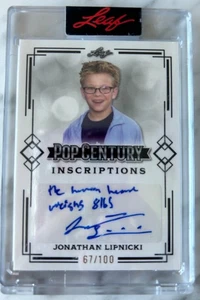 JONATHAN LIPNICKI 67/100 Leaf Pop Century Jerry Maguire human head weighs - Picture 1 of 2