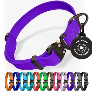 Biothane Dog Collar - Adjustable Heavy Duty for Medium Large Dogs - Waterproo... - Picture 1 of 9