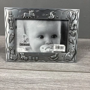 Baby Child Pewter Nursery/Toddler Picture Frame by Malden Int. Designs - Picture 1 of 2