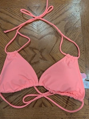 Top de bikini naranja acolchado No Boundaries para jóvenes grande 11-13 traje de baño Foto 1 de 4