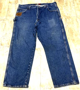 Pantalones de mezclilla azules Wrangler Riggs Workwear para hombre 42 X 30 100 % algodón 3W001AI - Imagen 1 de 6