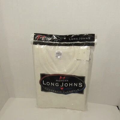 Vtg JE Morgan Mens White Long Johns Shirt AUTHENTIC THERMALS  Sz: XL (46-48) - Image 1 of 3