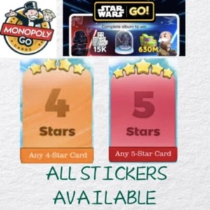 Mono_poly Stickers ( All 4 Stars Stickers & 5 Stars Stickers) fast sending - Picture 1 of 1