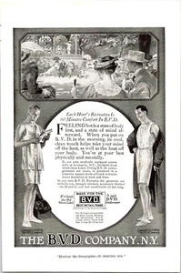 Print Ad 1917 B.V.D. Red Woven Label Undergarments Lexington North Carolina - Picture 1 of 1