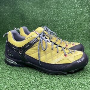 Salewa MS Wildfire S GTX  Yellow Hiking Shoes Vibram Men's Sz 9.5 M Waterproof