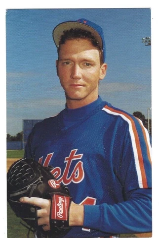 New York Mets David Cone 3 & 1/2 x 5 & 1/2 postcard Cover